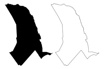 Tana River County (Republic of Kenya, Coast Province) map vector illustration, scribble sketch Tana River map