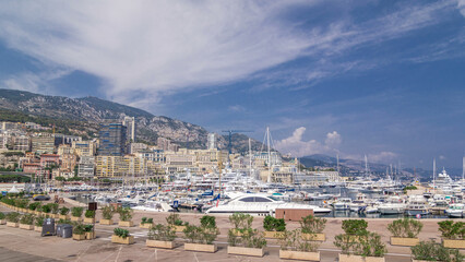 Monte Carlo Port Hercule panorama timelapse hyperlapse.