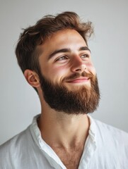 Obraz premium Smiling Bearded Man