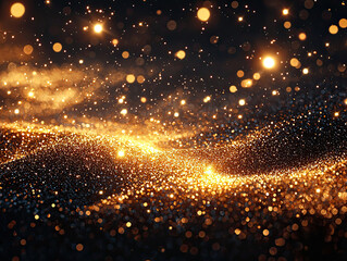 Fototapeta premium abstract background sparkly golden and black