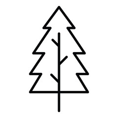 Spruce Flat Icon Isolated On White Background