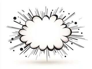 Creative Comic Style Speech Bubble with Dynamic Burst Elements