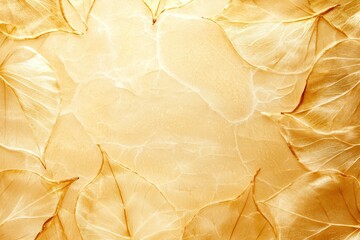 Golden Leaves on a Soft Textured Background for Elegant Designs