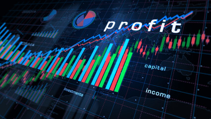 Profit business and income charts and graphs diagram