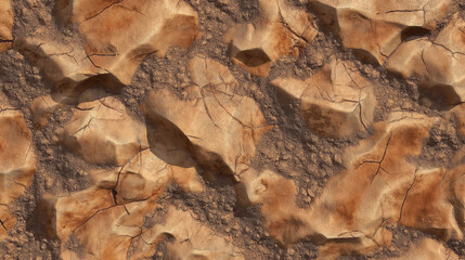 Fototapeta premium Dirt floor with some pebbles