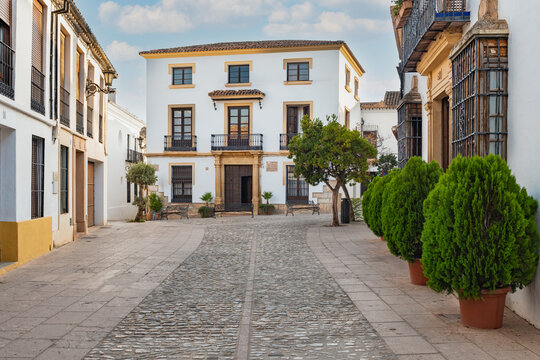 Ronda, Spain - september 01, 2024: Architecture from the streets of Ronda village, Andalusia, Spain.