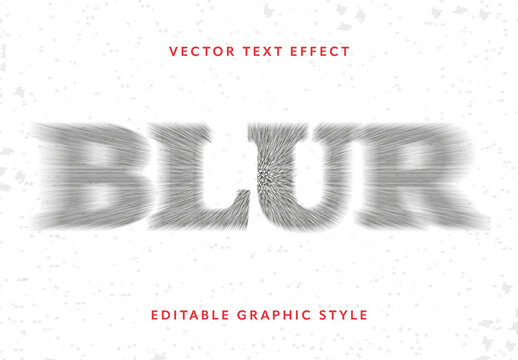 Black and White Blurred Motion Text Effect Template