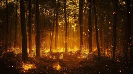 Burning forest - forest on fire