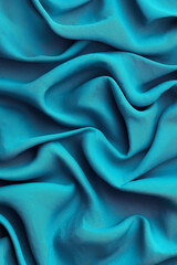 Fototapeta premium A close up shot of a blue fabric with folds