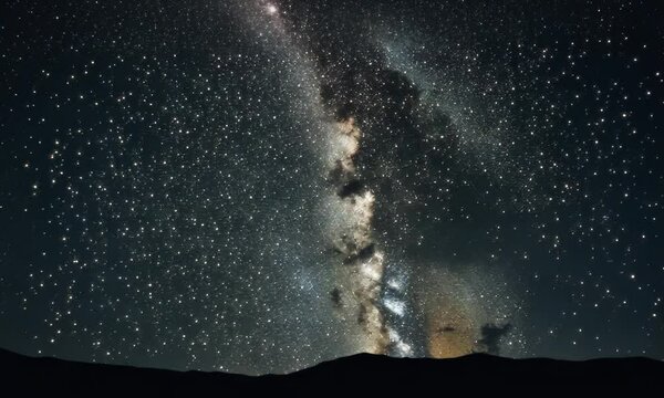 Stunning milky way timelapse over mountainous landscape captures cosmic movement
