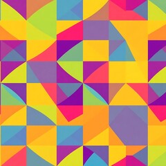 Abstract Geometric Pattern: Vibrant and contemporary, this abstract geometric pattern features a colorful array of overlapping shapes, creating a dynamic and visually stimulating design.  
