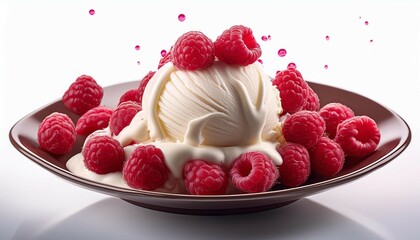 creamy white chocolate raspberry ice cream delight