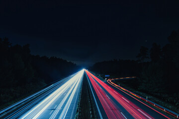 Langzeitbelichtung - Autobahn - Strasse - Traffic - Travel - Background - Line - Ecology - Highway...