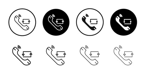 Call back icon Simple thin outline