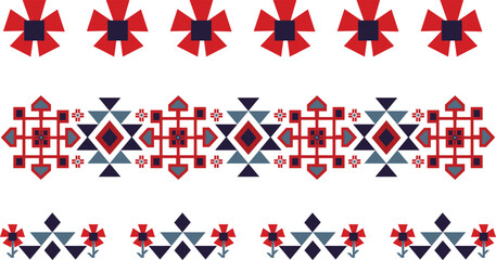 Obraz premium Azerbaijani carpet ornaments vector, Karabakh, Cabrayil carpets ornaments. Collection of seamless patterns with traditional ornaments. Vector illustration.