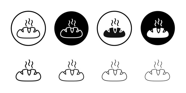 fresh bread icon Simple thin outline