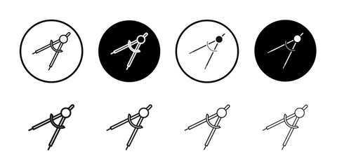 geometric compass icon Simple thin outline