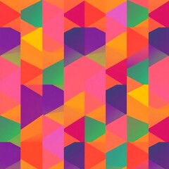 Vibrant Geometric Hexagon Pattern 