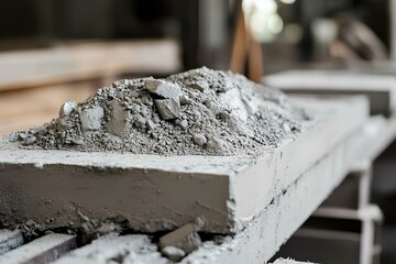 Gray Powdery Material Highlighting Environmental Issues of Cement Production