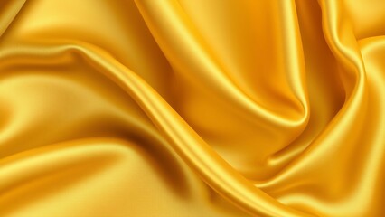 Obraz premium Luxurious Golden Satin Fabric with Smooth Texture and Illumination