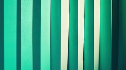   A close-up of a green and white wall with vertical lines on both sides and the bottom edge