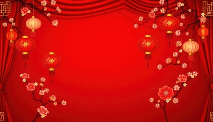 Chinese New Year Decoration - Chinese New Year Greeting Card - Chinese New Year Background
