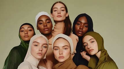 Obraz premium Empowering Portrait of Seven Women