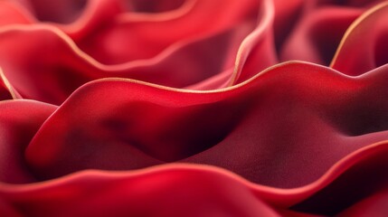 Obraz premium Red Fabric Draped With Gold Accents