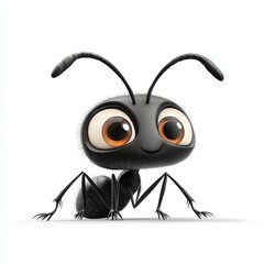  cute ant in a cartoon style,