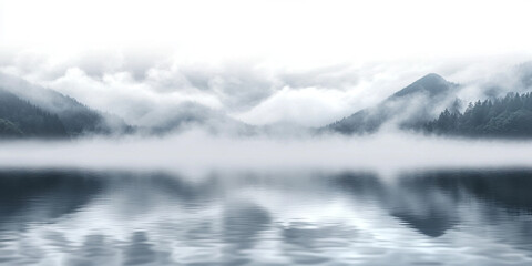 Fototapeta premium background forest in fog