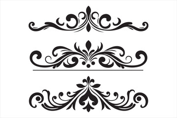 Vintage floral frame border design vector art