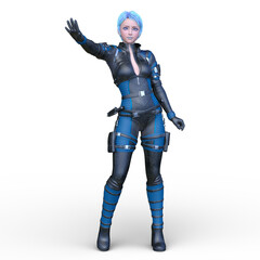 サイバーウーマン　3DCGレンダリング