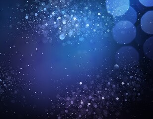 Beautiful background of glitter light on blue background