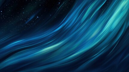   A stunning depiction of a midnight blue wave beneath a star-studded and illuminated full moon sky
