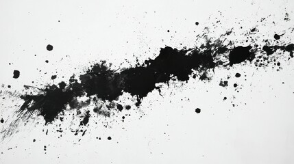 Obraz premium Black and white grunge texture with splattered ink and chaotic patterns