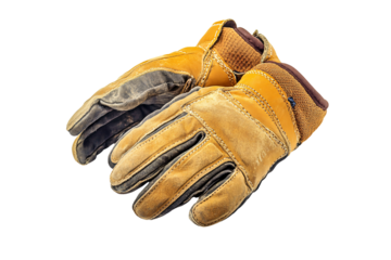 a pair of gloves on a white background