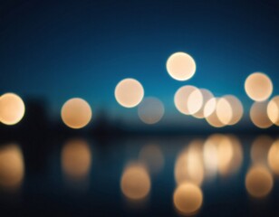 Blauer Hintergrund mit goldenem Bokeh