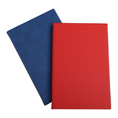 Colorful leather Journals and Notebooks. Space Blank for text. isolated png background.