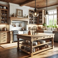 Fototapeta premium Industrial Loft Living Space with Exposed Brick Walls