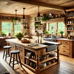 Contemporary Open-Plan Kitchen and Dining Area