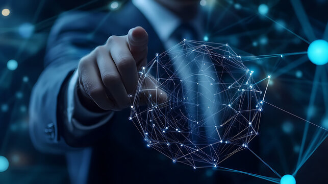 Unlocking work potential with ai solutions chatbots help solve problems at work, businessmen use ai technology for enhanced work efficiency data analysis and efficient tools