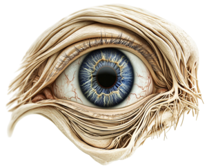 a close up of an eye
