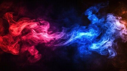 An artistic interpretation of conflict set against a black backdrop