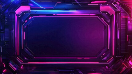 Obraz premium Futuristic Glow Theme for Gaming Stream Frames