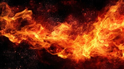 Intense fire spark overlay with captivating smoke and flame background.