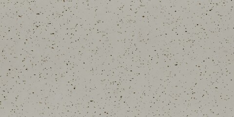 Abstract background with terrazzo stone surface. Light gray background with scattered small flecks in various shades of brown, black, and gray. 