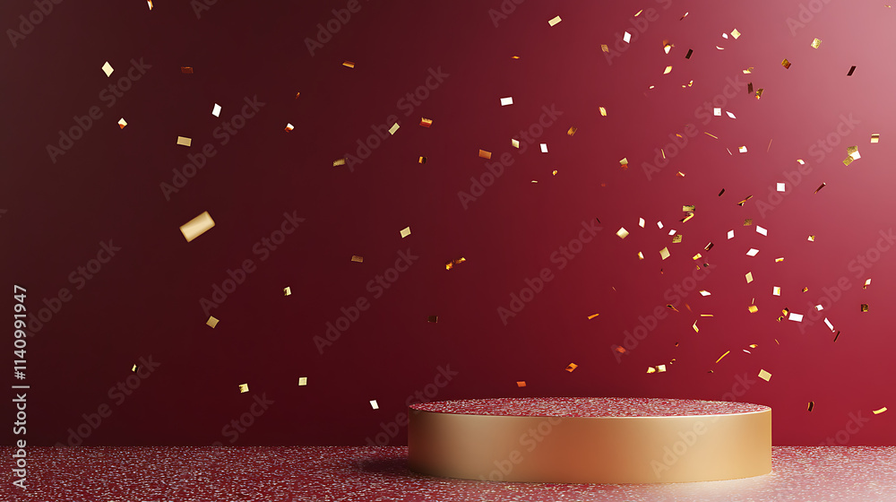 Aufkleber simple and minimalist background for an awards ceremony powerpoint presentation with dark red backgr