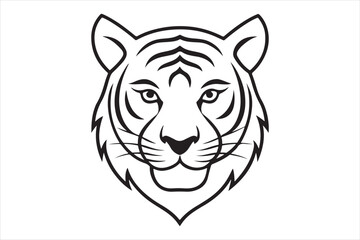 Illustration of a tiger head