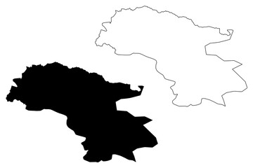 Talas Region (Kyrgyz Republic, Kirghizia, Regions of Kyrgyzstan) map vector illustration, scribble sketch Talas map