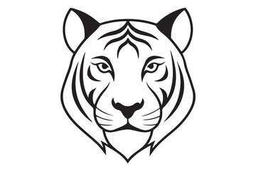 Illustration of a tiger head